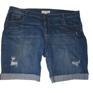 4 For $20 Pure Energy Women's Dark Blue Denim Bermuda Shorts